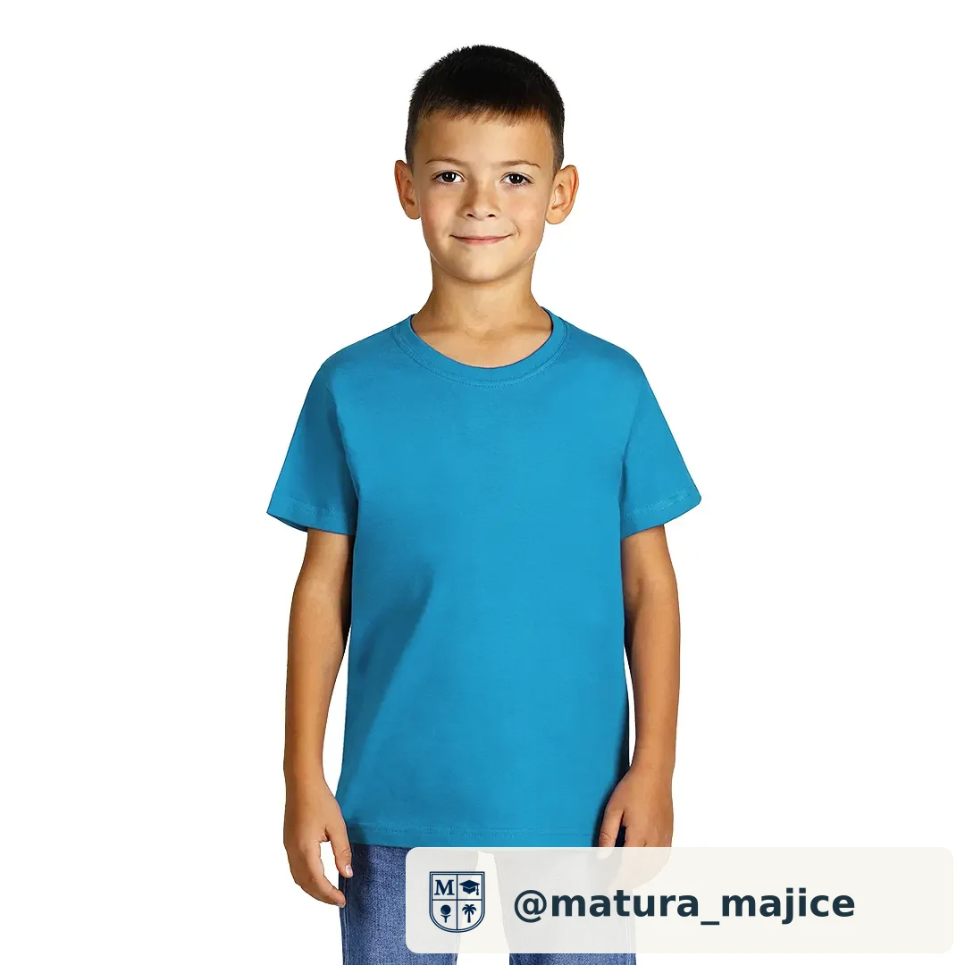 Dečije majica — Tirkizno plava — bez štampe